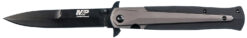 Smith & Wesson Knives 1085899 M&P Tactical Stiletto 4" Folding Spear Point Plain Stainless Steel Blade FRN Black/FDE Includes Pocket Clip