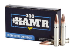 Wilson Combat A300HMR135HBN HAM'R Bonded 300 HAM'R 135 gr Speer HAM'R Bonded Nickel-Plated Brass 20 Bx/ 10 Case
