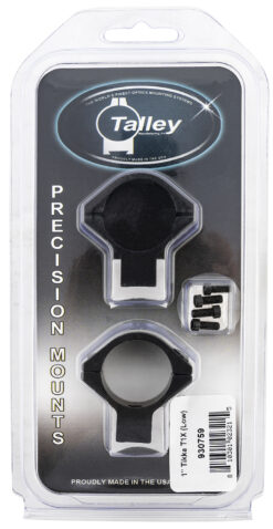 Talley 930759 Scope Mount/Ring Combo  Black Anodized Aluminum 1" Tube Tikka T1/T1X Low Rings 0 MOA