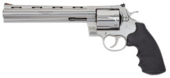 Colt Mfg ANACONDASP8RTS Anaconda  44 Mag 6 Shot 8" Stainless Recessed Target/Vent Rib Barrel, Cylinder & Frame, Black Hogue Rubber w/Finger Grooves Grip