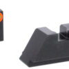 AmeriGlo GL511 Optic Compatible Sight Set for Glock  XL Tall Green Tritium Orange Outline Front Sight-Green Tritium Black Rear Sight
