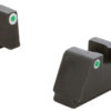 AmeriGlo GL330 Optic Compatible Sight Set for Glock  2XL Tall Green Tritium White Outline Front Sight-Green Tritium White Outline Rear Sight