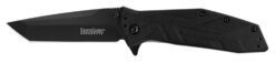 Kershaw 1990 Brawler  3" Folding Tanto Plain Black Oxide 8Cr13MoV SS Blade Black Glass-Filled Nylon Handle Includes Pocket Clip