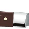 Case 00135 Trapper Slimline 3.25" Folding Clip Point Plain Mirror Polished Tru-Sharp SS Blade, Brown Jigged Synthetic Handle