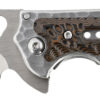 CRKT 5460 Fossil  Compact 3.41" Folding Drop Point Plain Satin 8Cr13MoV SS Blade, Brown G10/SS Handle, Includes Pocket Clip