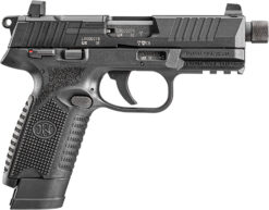 FN 66101011 502 Tactical 22 LR 10+1 4.60" Steel Threaded Barrel, Black Optic Ready/Serrated Slide & Polymer Frame w/Picatinny Rail, Black Textured Polymer Grip, Ambidextrous