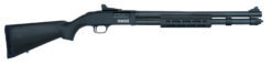 Mossberg 51602 590S  Full Size 12 Gauge Pump 3" 13+1 20" Matte Blued Steel Barrel, Black Anodized Engraved Stainless Steel Receiver, Black Synthetic Stock, Right Hand, Accu-Choke