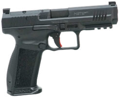 Canik HG6595N Mete SFT Full Size Frame 9mm Luger 20+1/18+1, 4.46" Black Match Grade Barrel, Black Nitride Optic Ready/Serrated Steel Slide, Polymer Frame w/Picatinny Rail, Ambidextrous