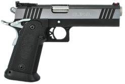 TriStar 85674 SPS Pantera 1911 9mm Luger 18+1 5" Stainless Steel Barrel, Black Chrome Serrated Steel Slide, Black Steel Frame w/Beavertail, Black Polymer Grip, Right Hand