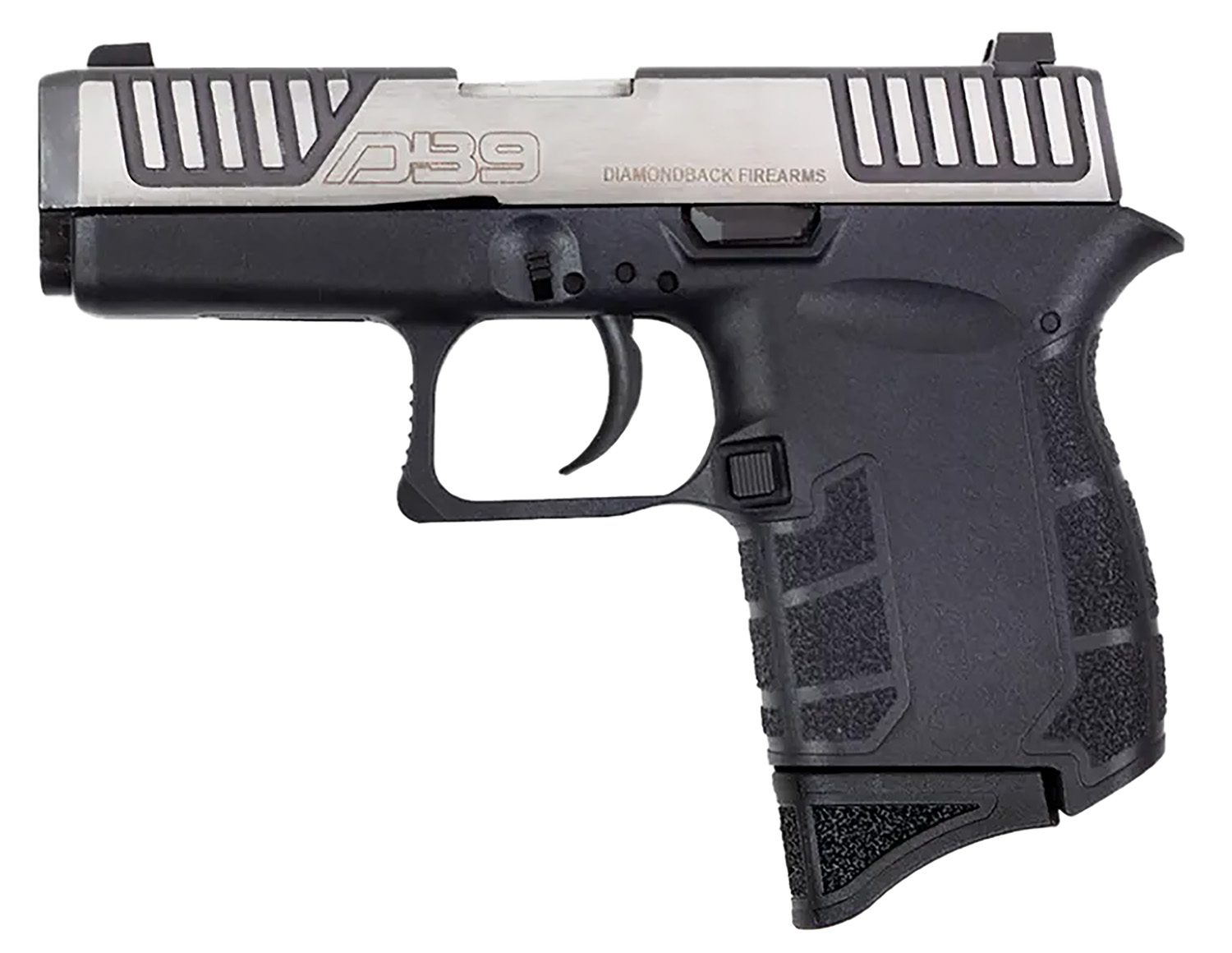 Diamondback DB0200P031 DB9 Gen4 Micro-Compact Frame 9mm Luger 6+1, 3.10" Stainless Steel Barrel & Serrated Slide, Black Polymer Frame & Grip