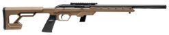 Savage Arms 45124 64 Precision Full Size 22 LR 10+1 16.50" Matte Black Heavy Threaded Barrel, Matte Black Picatinny Rail Carbon Steel Receiver, M-LOK Handguard, Flat Dark Earth Chassis Synthetic Stock