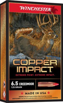 Winchester Ammo X65CLF Copper Impact  6.5Creedmoor 125gr Copper Extreme Point Lead Free 20 Per Box/10 Case