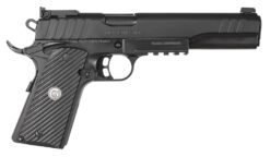 EAA GIRSAN 390600 MC1911S Hunter Full Size 10mm Auto 8+1 6" Black Steel Barrel, Blued Serrated Slide, Matte Black Steel Frame w/Accessory Rail & Beavertail, Black Checkered Polymer Grips Ambidextrous
