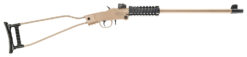 Chiappa Firearms 500255 Little Badger  Full Size 22 LR 1 Shot, 16.50" Desert Sand Cerakote Steel Threaded Barrel, Desert Sand Cerakote Quad Picatinny Receiver, Desert Sand Cerakote Underfolding Wire F