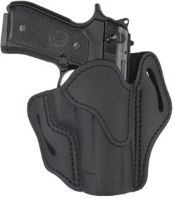 1791 Gunleather ORBH23SBLR BH2.3 Optic Ready OWB Size 2.3 Stealth Black Leather Belt Slide Compatible w/Glock 17/S&W M&P Shield Right Hand