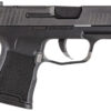 Sig Sauer 365380BSS P365  Micro-Compact 380 ACP 10+1 3.10" Black Carbon Steel Barrel, Black Nitron Optic Ready/Serrated Slide & Frame w/Sig Rail, Black Polymer Grips, Right Hand