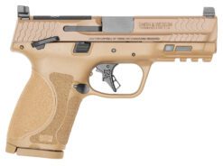 Smith & Wesson 13573 M&P M2.0  Compact 9mm Luger 15+1 4" Stainless Steel Barrel & Optic Cut/Serrated Stainless Steel Slide, Flat Dark Earth Polymer Frame w/Picatinny Rail