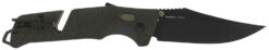 S.O.G SOG11120341 Trident AT 3.70" Folding Clip Point Plain Black TiNi Cryo D2 Steel Blade/Olive Drab w/FDE Accents GRN Handle Features Line Cutter/Glass Breaker