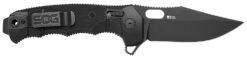 S.O.G SOG12210257 Seal XR 3.90" Folding Clip Point Plain Black Cerakote S35VN SS Blade Black/GRN Handle Includes Belt Clip