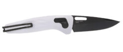 S.O.G SOG12730557 One-Zero XR 3.10" Folding Plain Black Chrome Cryo CPM S35VN Steel Blade/ White Sculpted Aluminum Handle