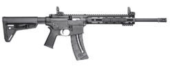 Smith & Wesson 10213 M&P15 Sport 22 LR 25+1 16.50" Carbon Steel Barrel, Adjustable Magpul MOE SL  Stock, Magpul M-Lok Mounting System, MagPul Folding MBUS Sights, Functioning Charging  Handle, Optics
