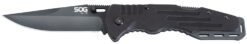 S.O.G SOG-FF11-CP Salute  3.62" Folding Clip Point Plain Black Hardcased 8Cr13MoV SS Blade Black G10 Handle Includes Belt Clip