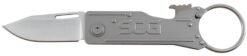S.O.G SOG-KT1001-C KeyTron  1.80" Folding Plain Clip Point Grey 5Cr13MoV SS Blade/ Grey Stainless Steel Handle