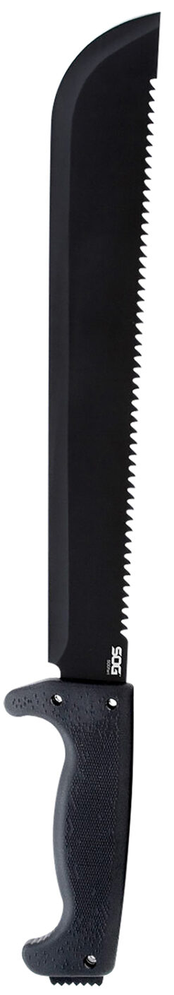 S.O.G SOG-MC01-N SOGfari  13" Black Powder Coated 3Cr13MoV SS Blade Black Kraton Handle 19" Long Includes Sheath