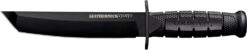Cold Steel CS-39LSFCT Leatherneck  7" Fixed Plain Tanto Black Matte Powder Coat German D2 Steel Blade/Black Deep Checkered w/double Quillon Guard/ Griv-Ex Handle