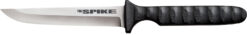 Cold Steel CS-53NCC Spike  4" Fixed Drop Point Plain Cryo 4116 SS Blade/Black Scalloped Griv-Ex Handle Includes Bead Chain Lanyard/Sheath