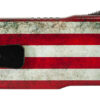 Templar Knife LZBRF321 Premium Weighted Betsy Ross Flag Large 3.55" OTF Drop Point Plain Black Oxide Stonewashed D2 Steel Blade, 5.25" Betsy Ross Flag Aluminum Zinc Alloy Handle