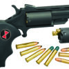 North American Arms BWCCRK Black Widow  22 LR or 22 WMR 5 Shot 2" Vent Rib Barrel, Overall Stainless Finish, Finger Grooved Black Rubber Grip & Fixed Sights Includes Cylinder