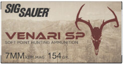 Sig Sauer V7MMSP15420 Venari  7mmRemMag 154gr Soft Point 20 Per Box/10 Case