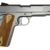 Rock Island 56865 Rock Standard FS Full Size 10mm Auto 8+1 5" Stainless Steel Barrel & Serrated Slide, Matte Stainless Steel Frame w/Beavertail, Wood Double Checkered Grip