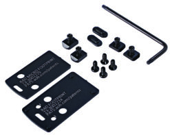 Crimson Trace 013000054 CT RAD Mounting Kit CT RAD Footprint/Dovetail, S&W Shield/Shield Plus/Shield EZ/M&P/M&P 2.0