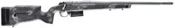 Bergara Rifles B14S751 B-14 Crest 308 Win 3+1 20" Fluted/Threaded, Sniper Gray Cerakote Barrel/Rec, Monte Carlo Carbon Fiber Stock with Black & Gray Splatter, Omni Muzzle Brake