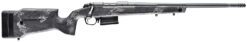 Bergara Rifles B14LM751 B-14 Crest 300 Win Mag 5+1 22" Fluted/Threaded, Sniper Gray Cerakote Barrel/Rec, Monte Carlo Carbon Fiber Stock with Black & Gray Splatter, Omni Muzzle Brake