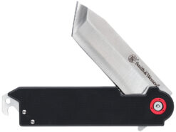 Smith & Wesson Knives 1193144 Big Benji  3.50" Folding Plain Stainless Steel Blade 4.25" Black