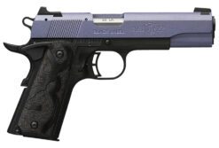 Browning 051893490 1911 Black Label Full Size Frame 22 LR 10+1, 4.25" Matte Stainless Steel Barrel, Crushed Orchid Cerakote Serrated Slide, Matte Black Polymer Frame w/Beavertail