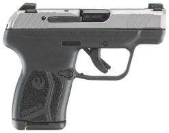Ruger 13744 LCP Max  Compact 380 ACP 10+1 2.80" Black Oxide Steel Barrel, Matte Stainless Serrated Slide, Black Polymer Frame w/Serrated Trigger Guard w/Black Nylon Grip