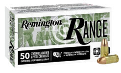 Remington Ammunition R27778 Range  9mmLuger 115gr Full Metal Jacket 50 Per Box/20 Case