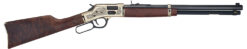 Henry H006GMD Side Gate Deluxe 357 Mag/38 Special 10+1 20" Blued Octagon Barrel, Engraved Polished Brass Rec, Semi-Fancy American Walnut Stock, Adj. Sight
