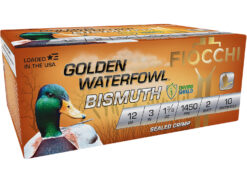 Fiocchi 123GB2 Golden Waterfowl Bismuth 12Gauge 3" 1 3/8oz 2Shot 10 Per Box/10 Case
