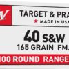 Winchester Ammo USA40SWVP USA Value Pack 40S&W 165gr Full Metal Jacket 100 Per Box/5 Case
