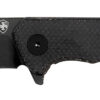 Templar Knife PFMBK321 Paladin  3.27" Folding Drop Point Plain Black Powder Coated D2 Steel Blade, 4.40" Black Micarta Handle