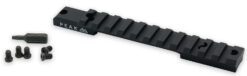 Weatherby J010004 Picatinny Rail  Matte Black Aluminum Weatherby Model 307 Weaver Mount Short Action 20 MOA