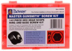 Lyman 03058 Master Gunsmith Hex Head Ring and Base Screw Kit Hardened Steel Universal Metal Handle 142 Pieces