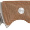 Browning 3220498B Guide Series  Small 3" Fixed Drop Point Plain Brown Satin Sandvik 14C28N SS Blade, Brown Micarta Handle
