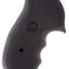 Pachmayr 02484 Diamond Pro Grip Diamond Checkering Black Rubber with Finger Grooves for Ruger GP100