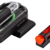 HiViz MPFD21 FastDot  H3 Sight Set for S&W M&P Red Fiber Optic Front Sight-Green Tritium Rear Sight